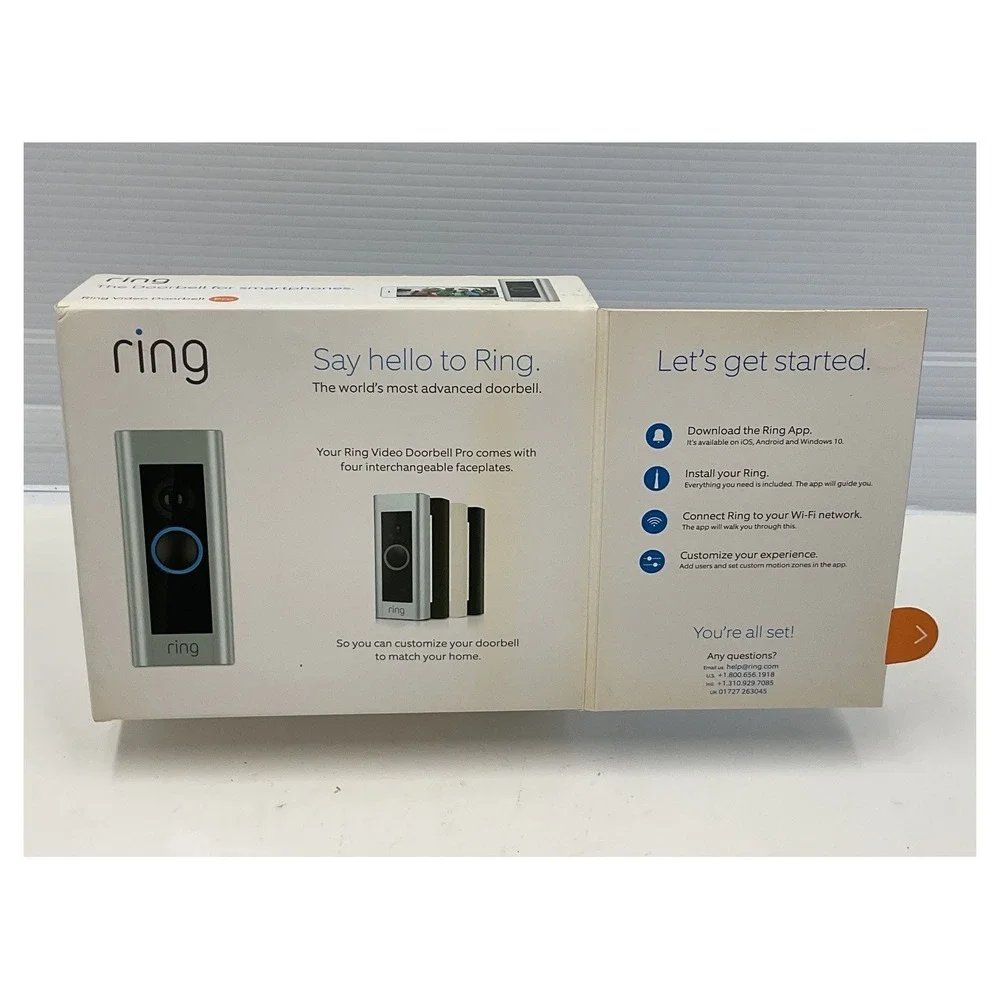 Ring Video Doorbell Pro 1080p HD Smart Wi-Fi Hardwired - 4‎ Faceplates